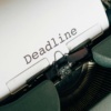 Typewriter with deadline typed out