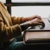 typing on a computer